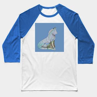 Leafy pretty kitty watercolor painting Baseball T-Shirt